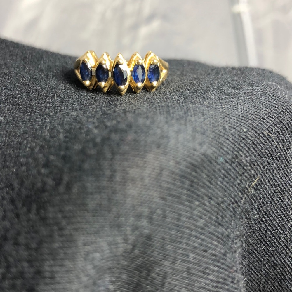 14k Gold and Marquis Sapphire Ring Fine Jewelry